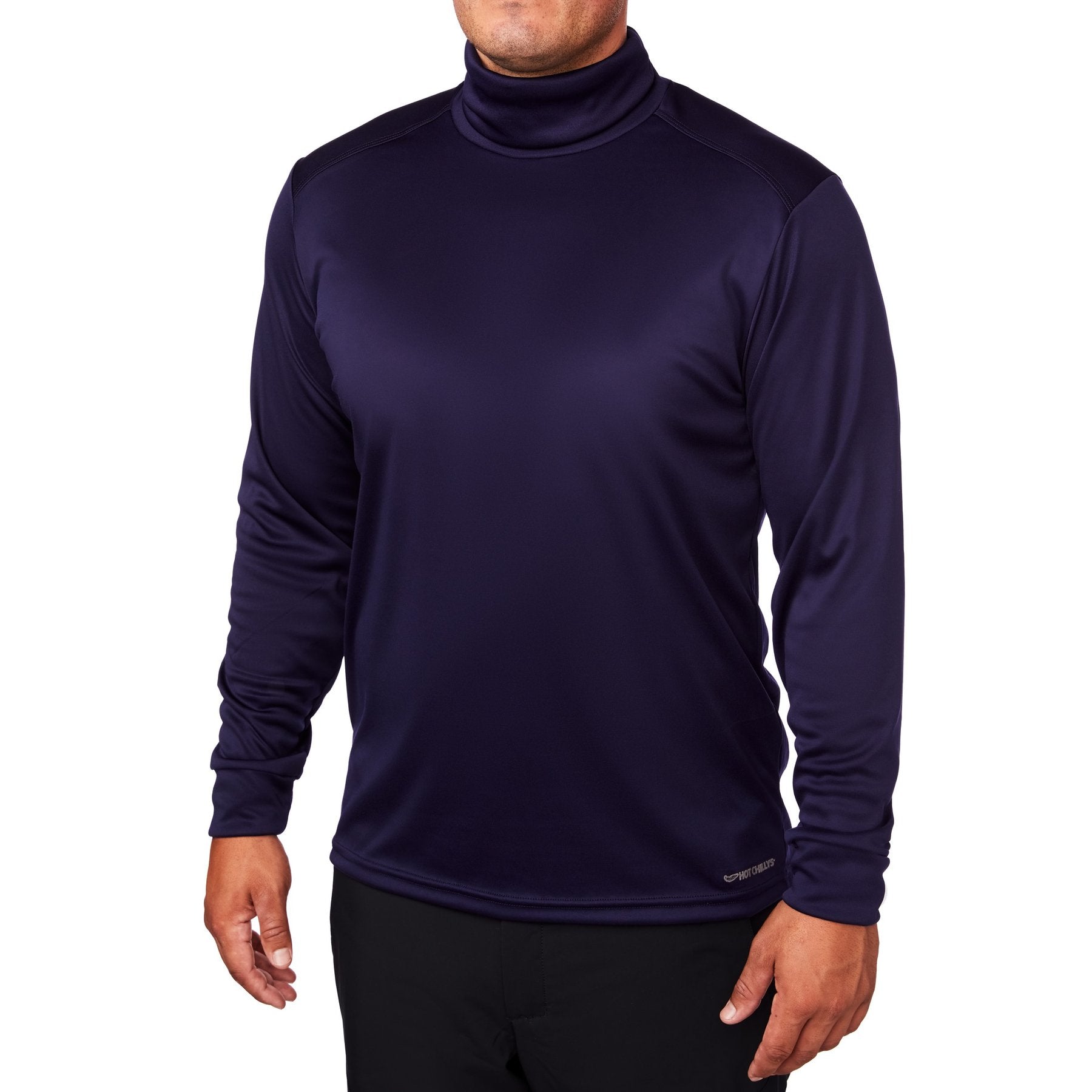 Hot Chillys Roll T-Neck Baselayer Top, Hickory and Tweed