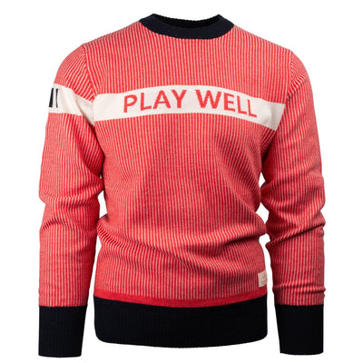 Amundsen Pinstripe Crew Merino Sweater