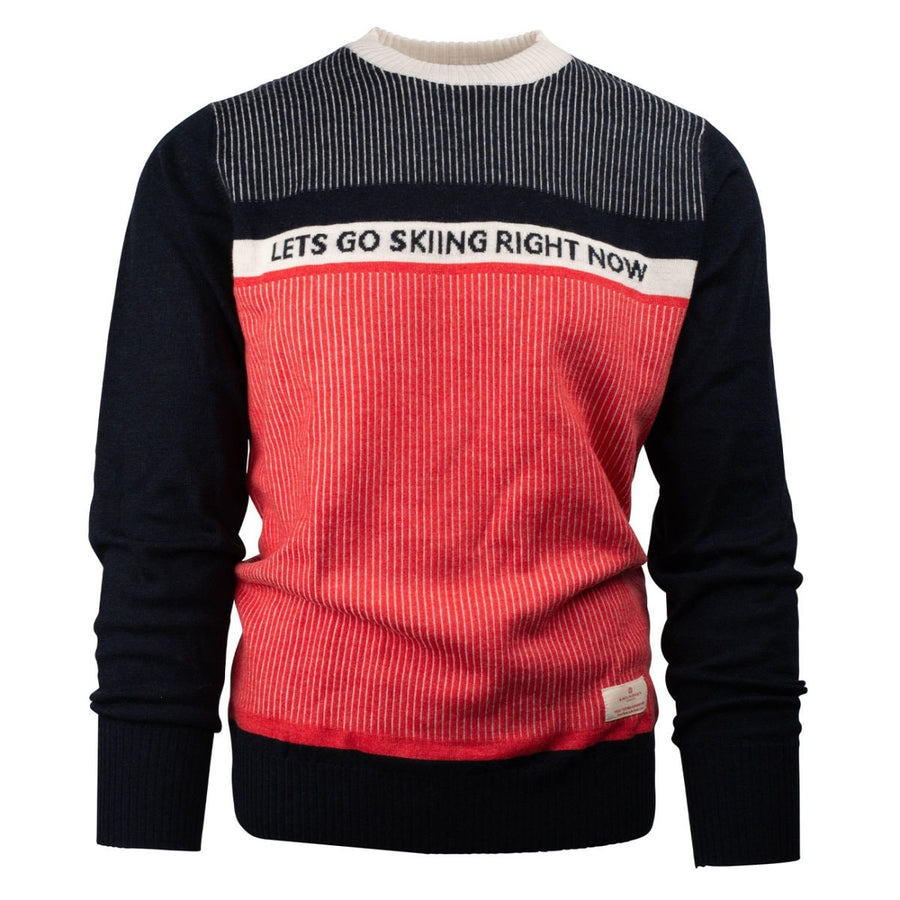 Amundsen Pinstripe Crew Merino Sweater