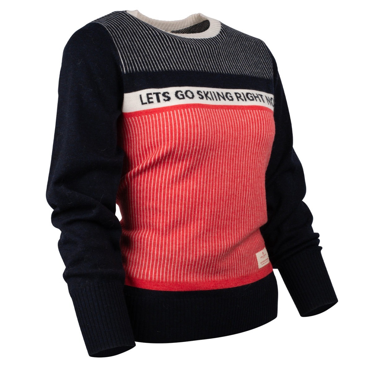 Amundsen Pinstripe Womens Crew Merino Sweater