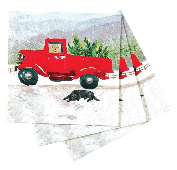 RockFlowerPaper Winter Motif Cocktail Napkins