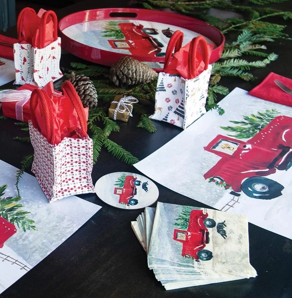 RockFlowerPaper Winter Motif Cocktail Napkins